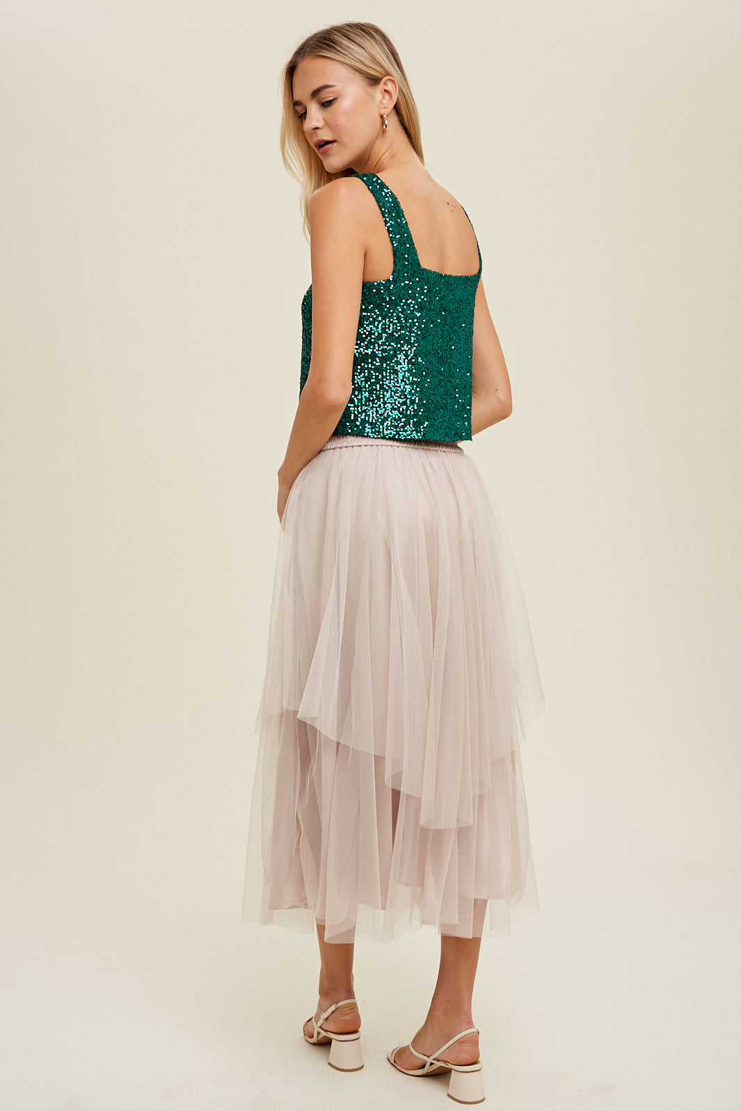 SEQUIN RELAXED CROP TANK - The Season Boutique