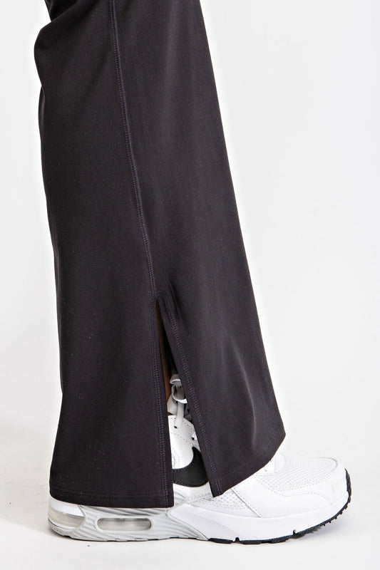 Olive V-Waist Flared Yoga Pocket