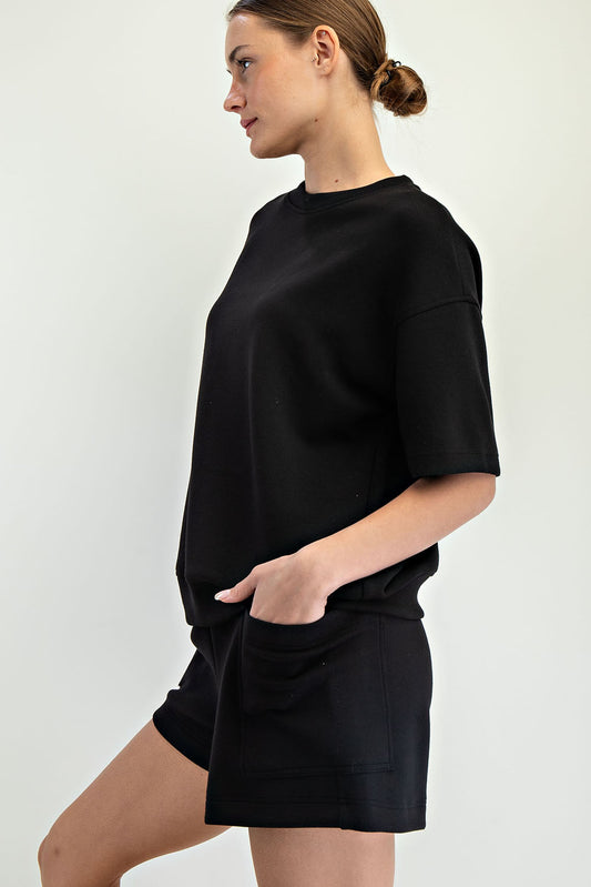 MODAL SCUBA BASIC SHORT SLEEVE TOP - The Season Boutique