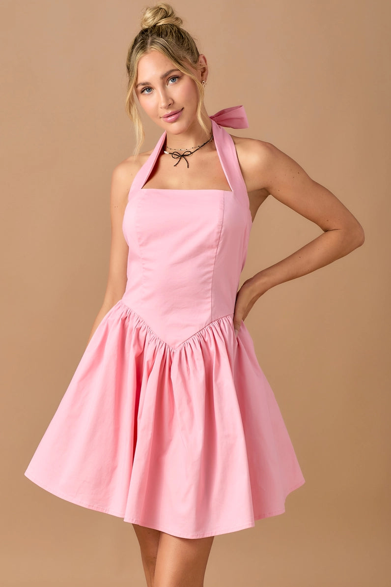 Halter Corset Mini Dress
