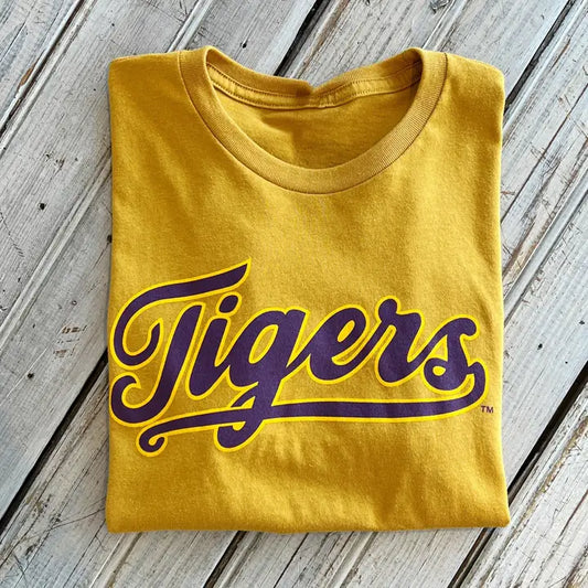 Tigers Script Crop-Antique Gold