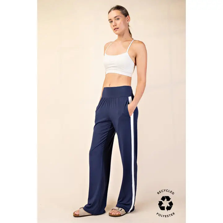 Recycled Butter Striping Straight Pant