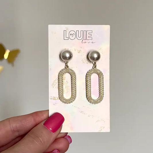 Metal Pearl Gold Bride & Everyday Spring Earrings