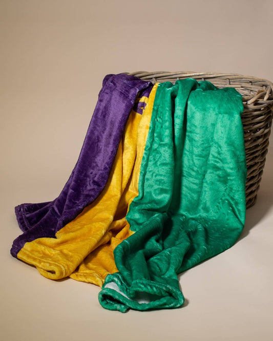 Mardi Gras Flag Throw