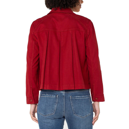 Pleated Back Cropped Jacket