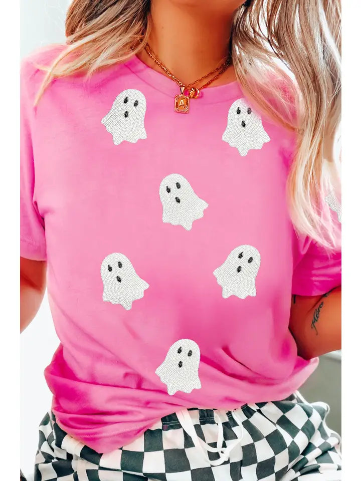 Glitter Ghost Halloween Shirt