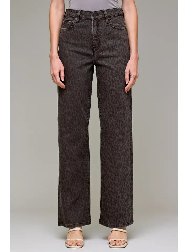 Brown Cheetah Print Jeans
