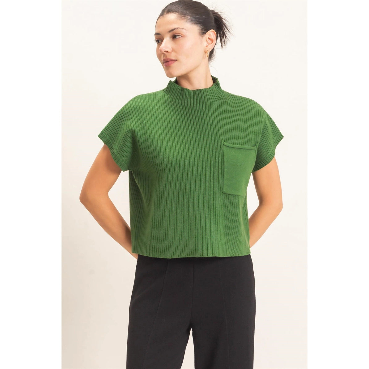 Ribbed Dolman Sweater