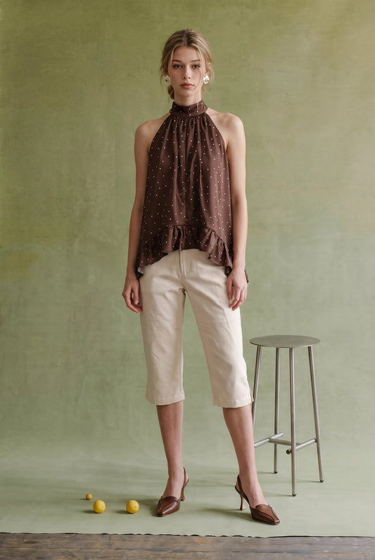 Ruffle Halter Top - The Season Boutique
