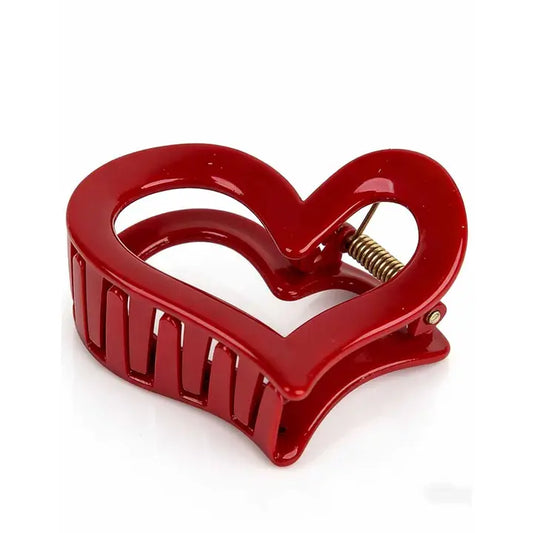 Valentine's Heart Acrylic Mini Hair Claw Clip