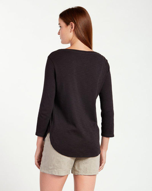 ASHBY ISLES RIB 3/4 SLV TEE - The Season Boutique