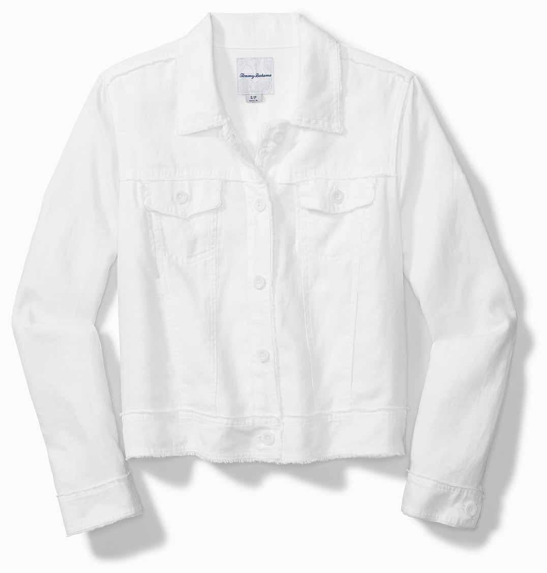 WHITE TWO PALMS RAW EDGE JACKET - The Season Boutique