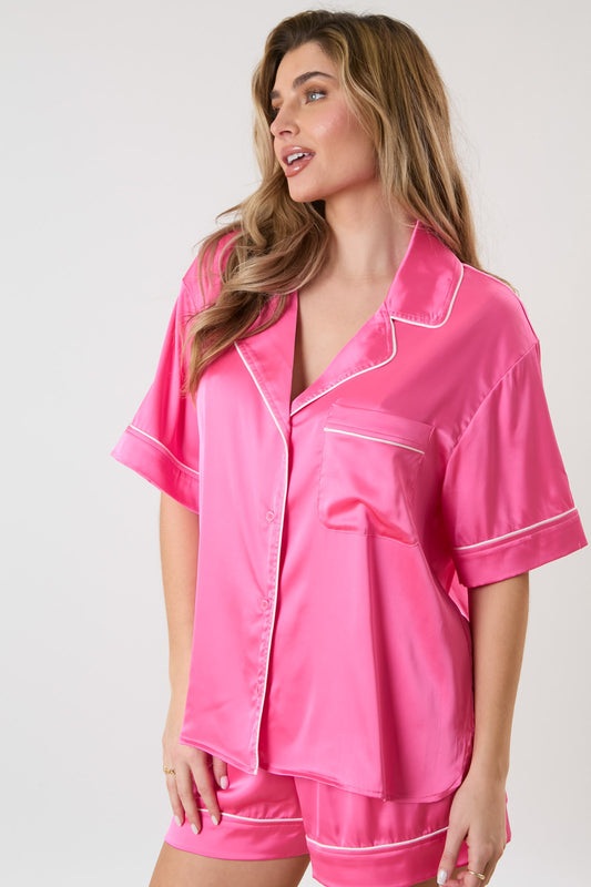 Satin Pajama Top