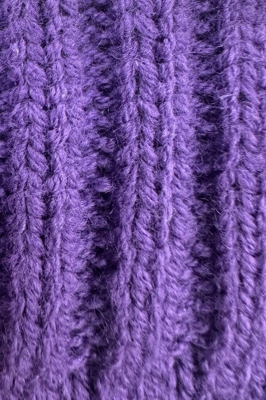 Purple "Game Day" Cropped Sweater - The Season Boutique