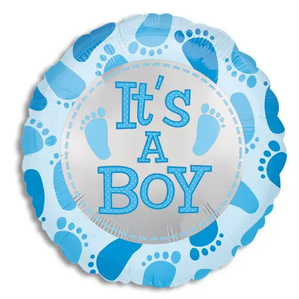 It's A Boy Feet Foil Balloon - Bagged