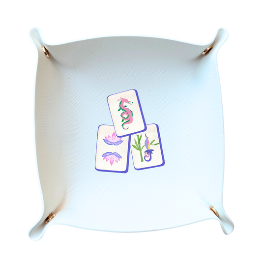 *NEW Mahjong gift Trinket Gift jewelry catchall | White