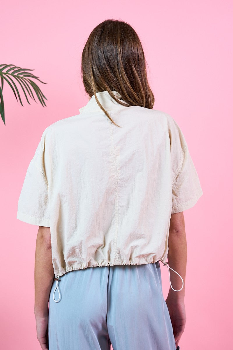 Collared Windbreaker Pullover