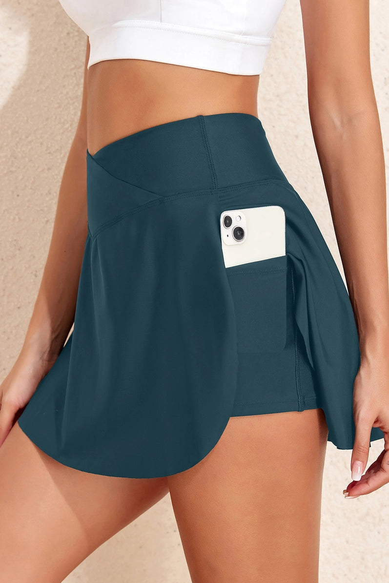 High Waist Swim Skort