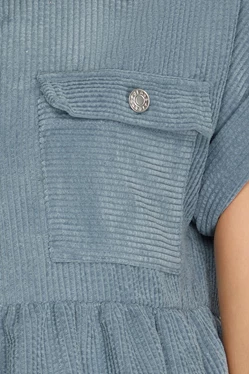 Button Down Corduroy Dress - The Season Boutique