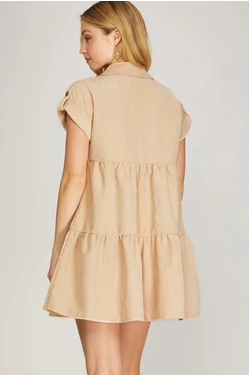 Button Down Corduroy Dress - The Season Boutique