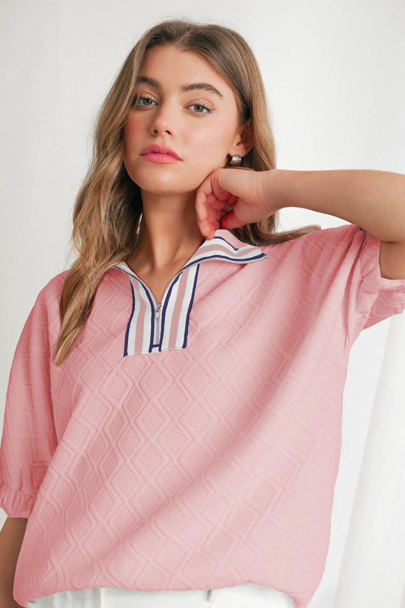Zip Collared Top