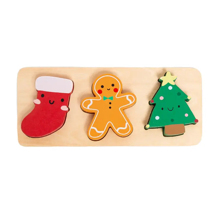 Christmas 3 Piece Wooden Holiday Puzzle