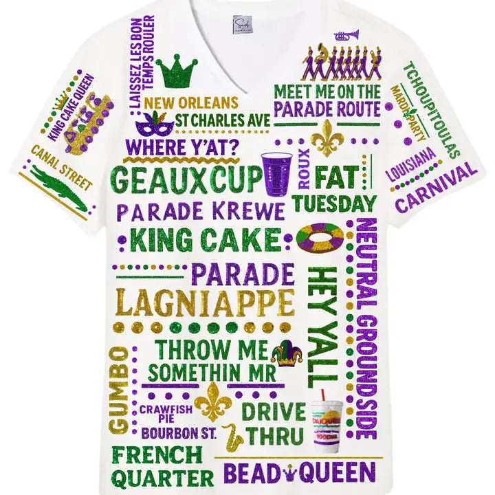 Mardi Gras Sequin Lagniappe T-Shirt