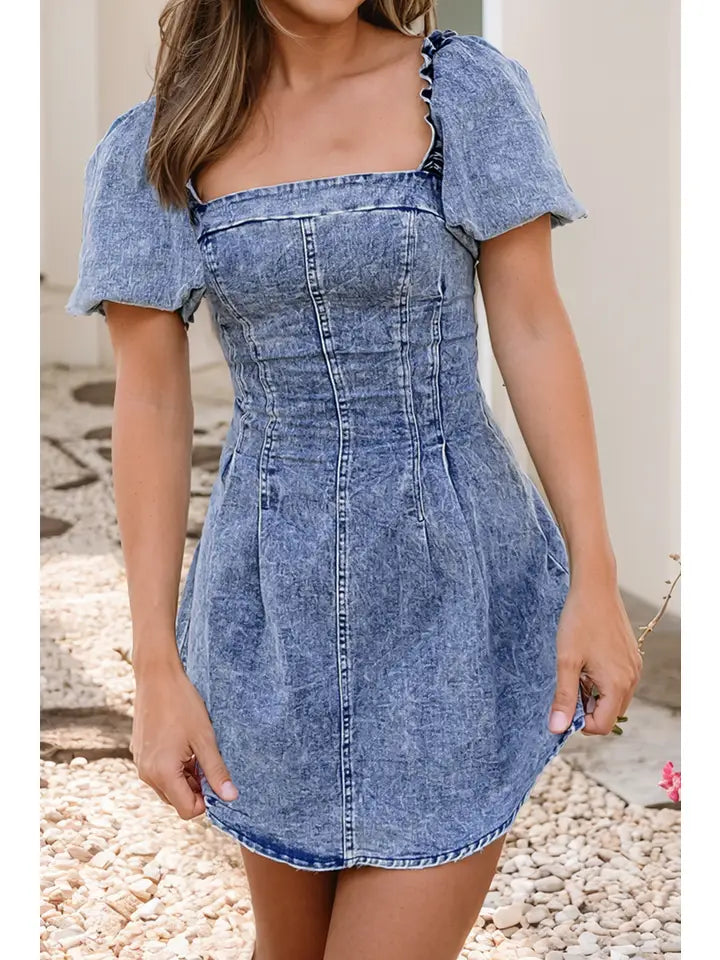 Bustier Denim Dress