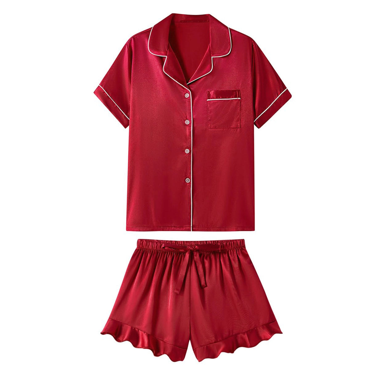 Ruffled Pajama Set