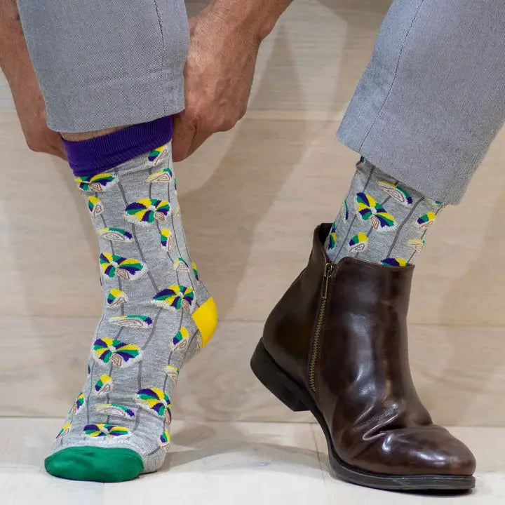 Men's Here For the King Cake Socks