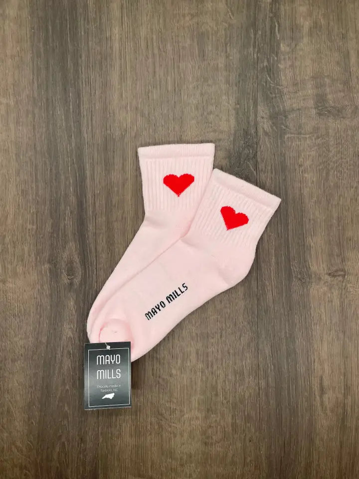 Heart Crew Socks