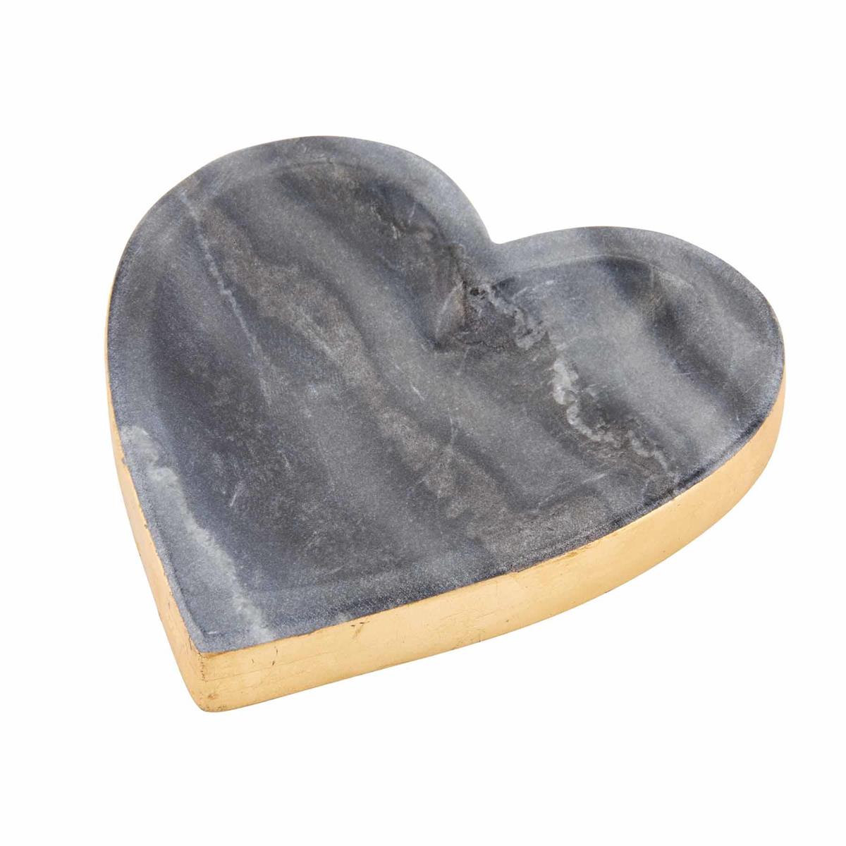 GOLD EDGE HEART TRAY