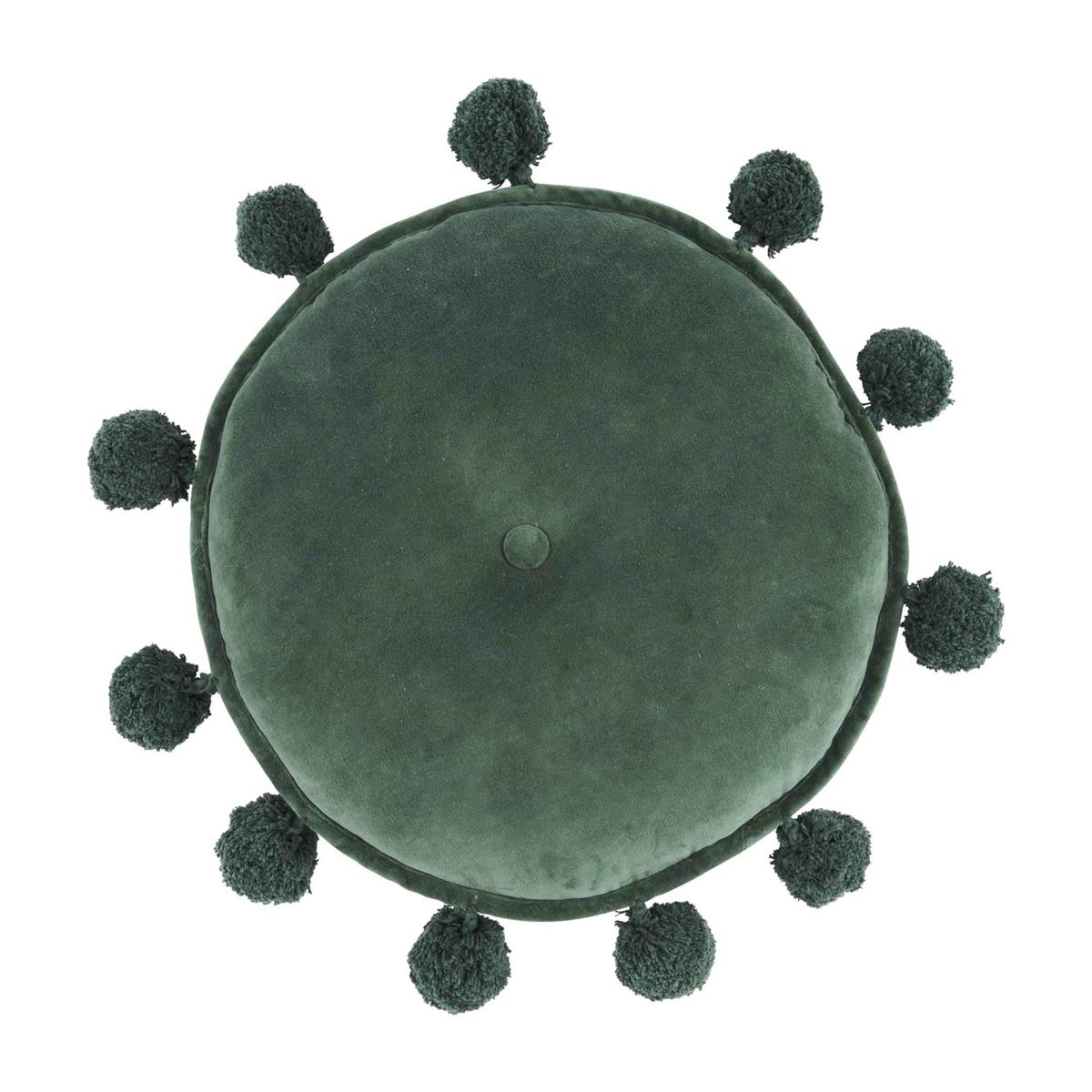 ROUND VELVET POM PILLOW - The Season Boutique