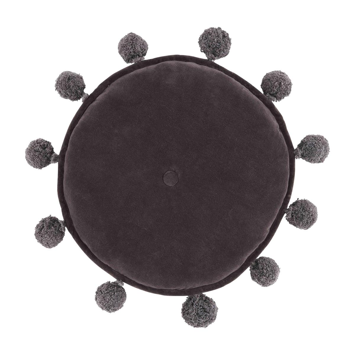 ROUND VELVET POM PILLOW - The Season Boutique