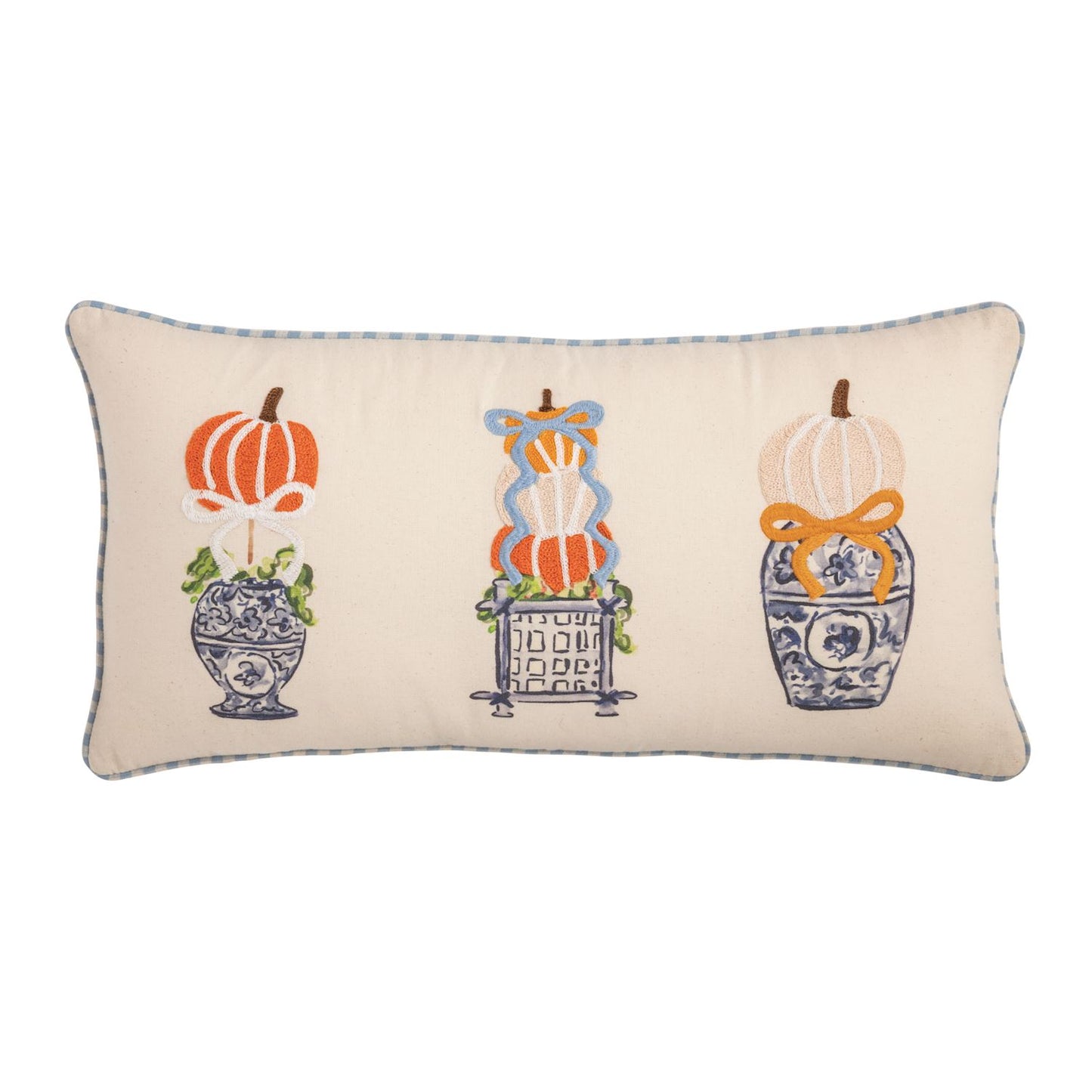 Lumbar Pumpkin Topiary Pillow