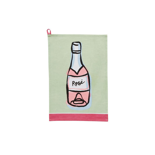 Rose Color Trim Cocktail Towel