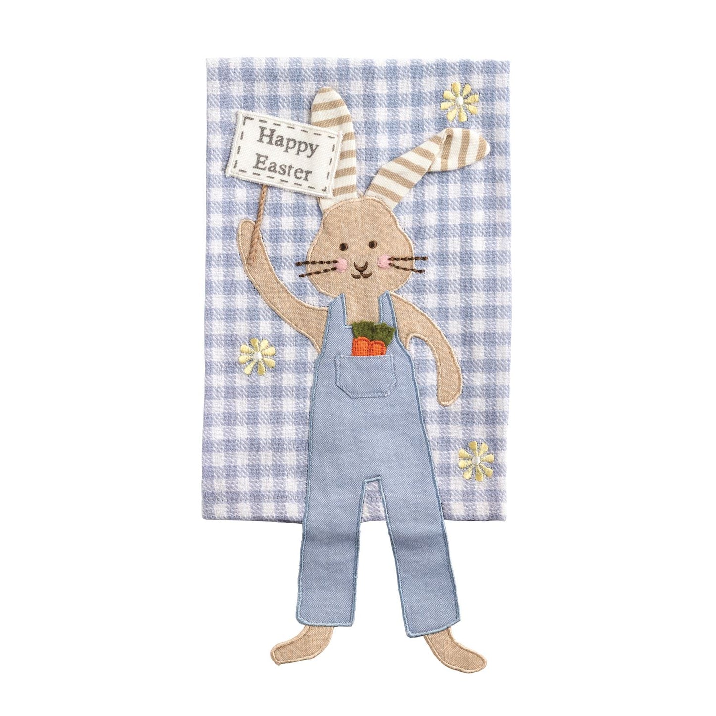 Blue Check Bunny Dangle Leg Towel - The Season Boutique