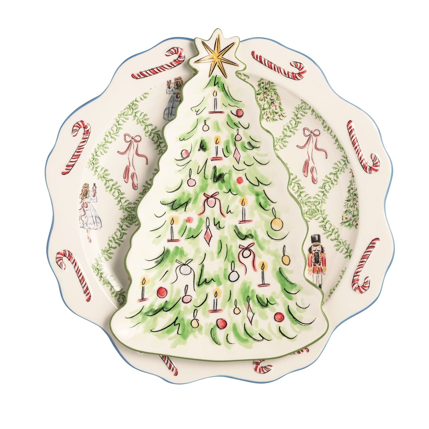 Nutcracker & Tree Nested Tray Set