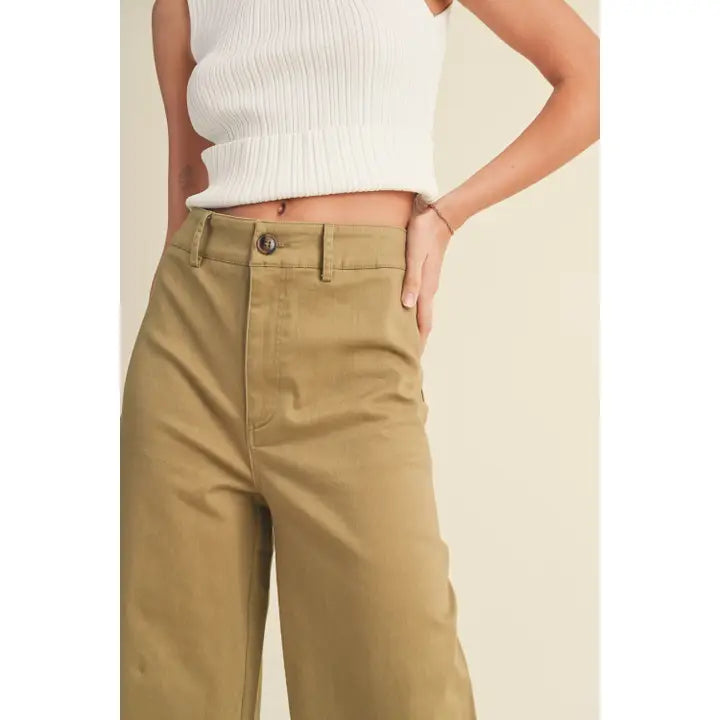 Stretched Cotton Pants