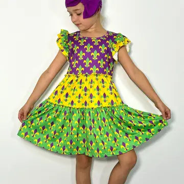 Fleur De Lis Girls Dress