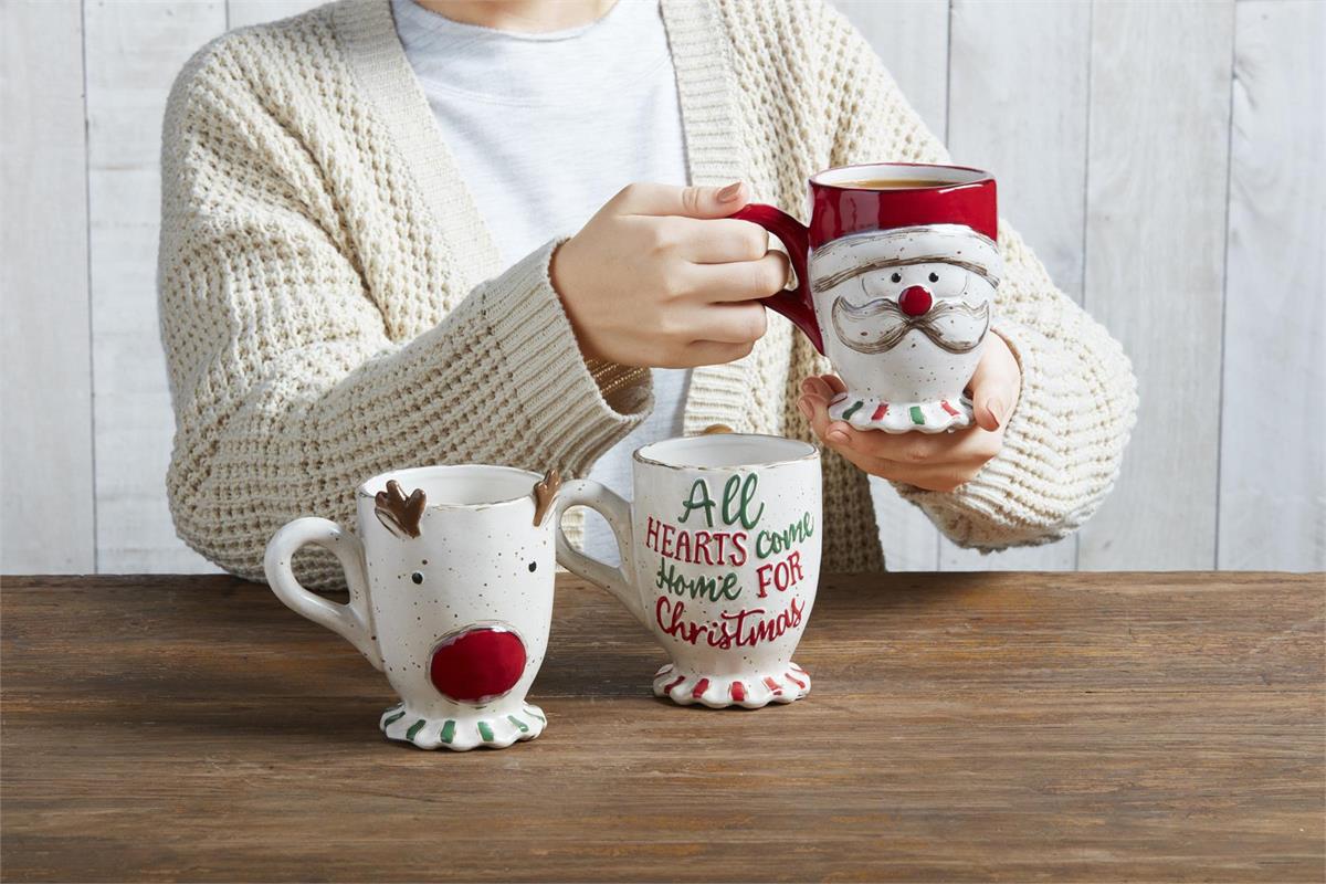 Farm Christmas Pedestal Mugs - The Season Boutique