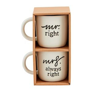 Mr. & Mrs. Right Mug Set