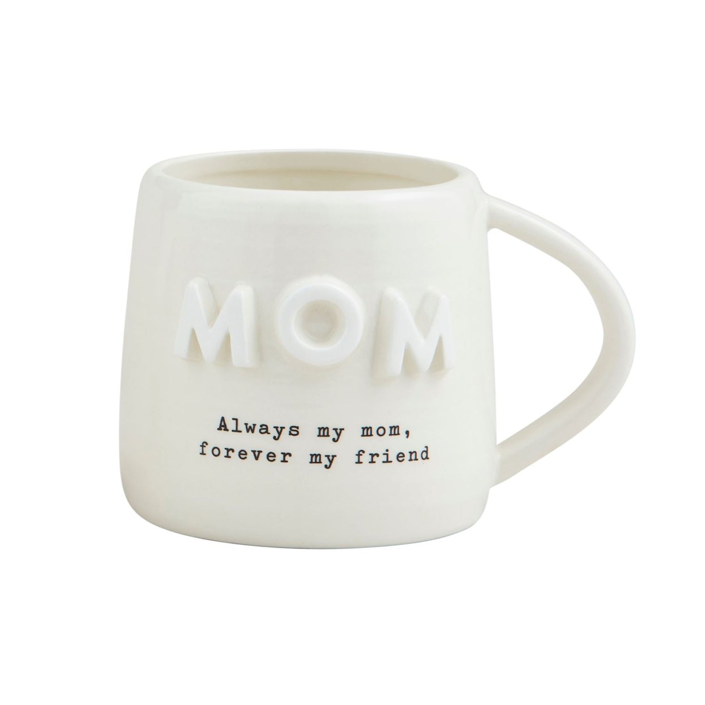 White Mom Chunky Letter Mug