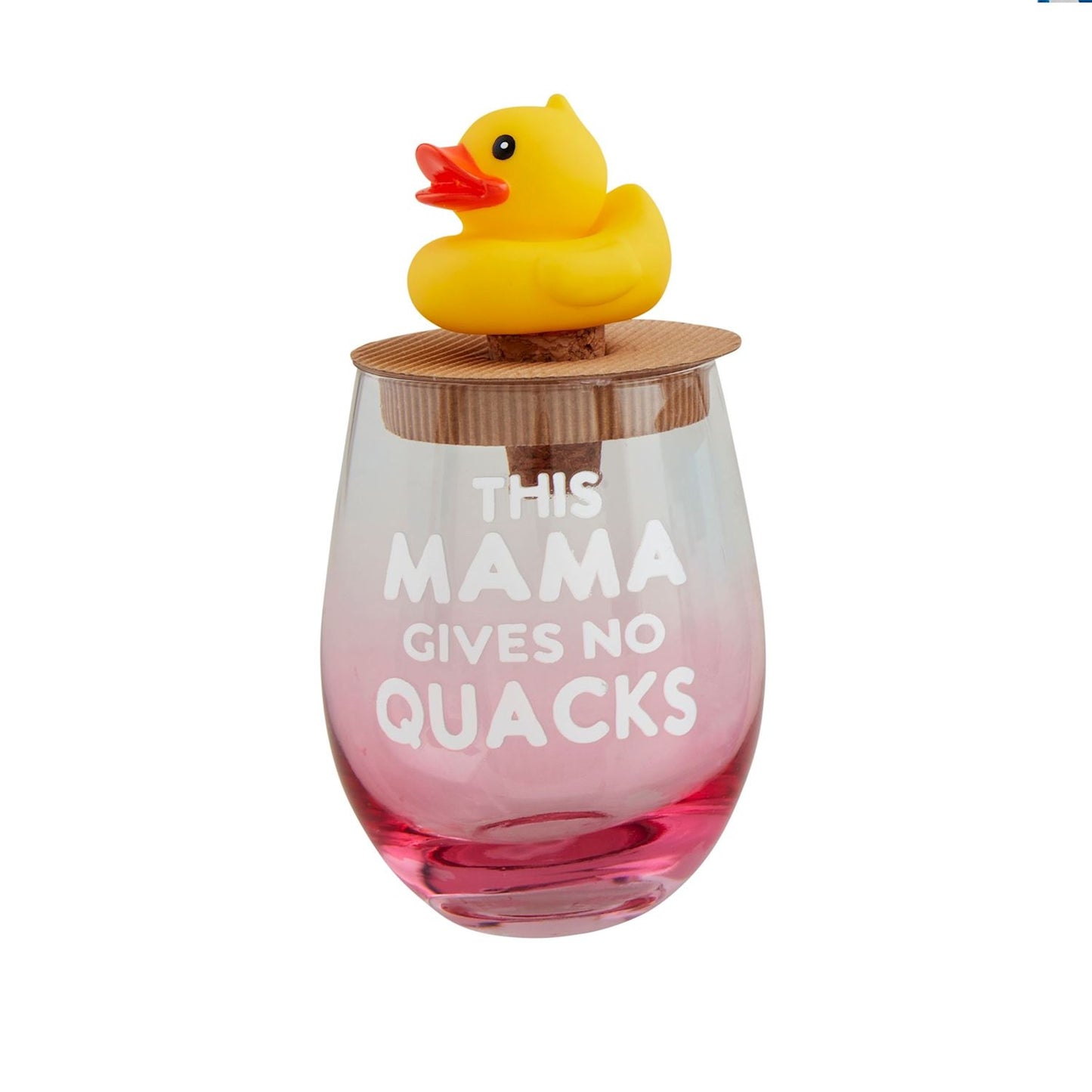 Duck Wine Glass & Topper