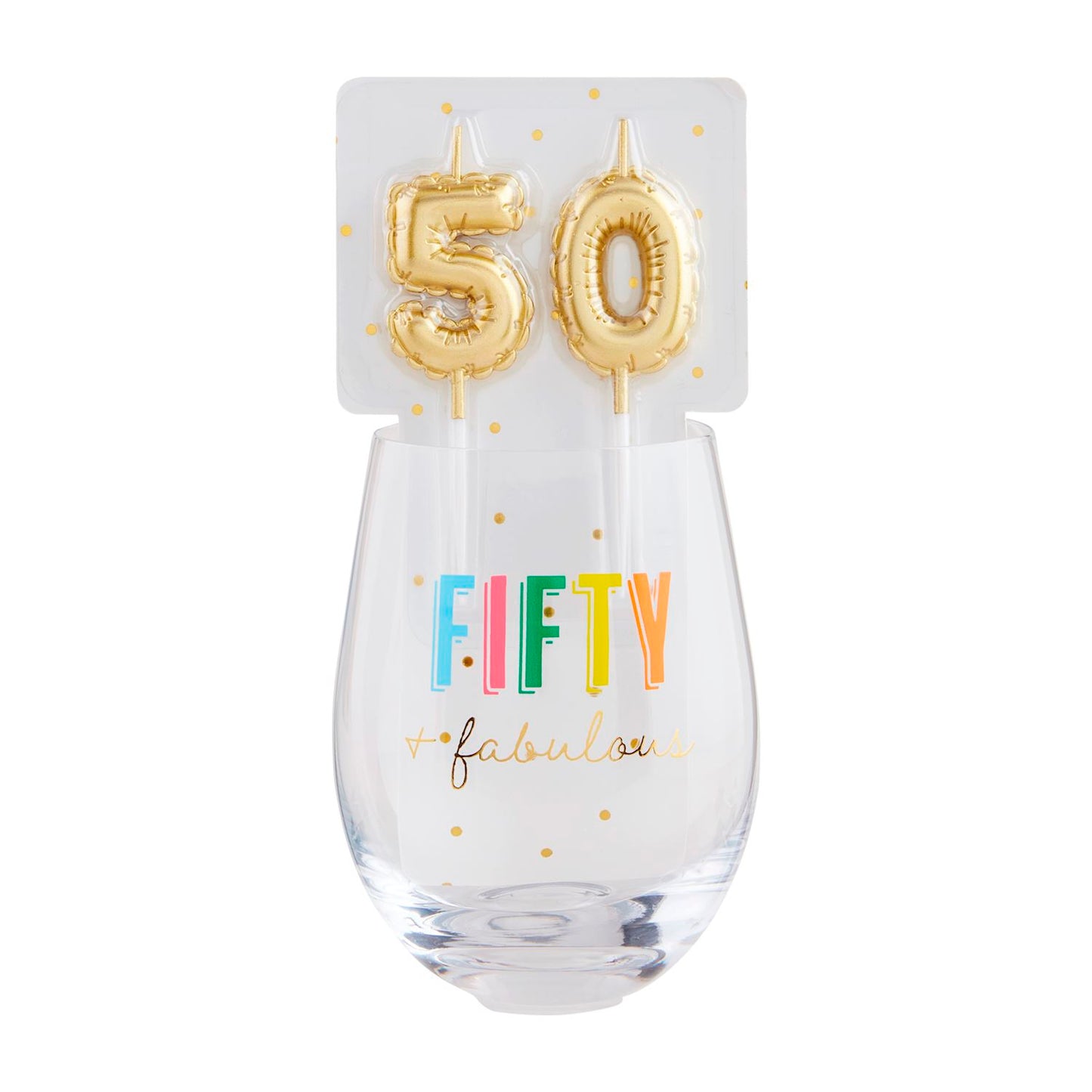 50th Wine and Candle Set