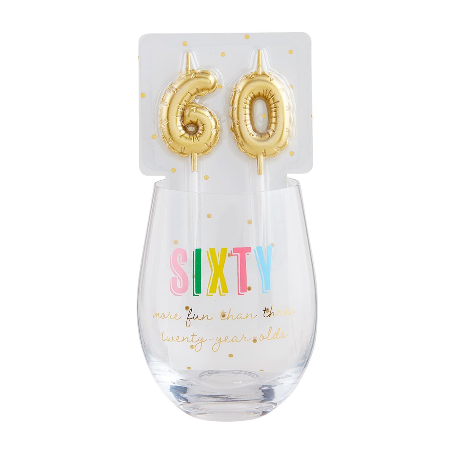 60th Wine and Candle Set