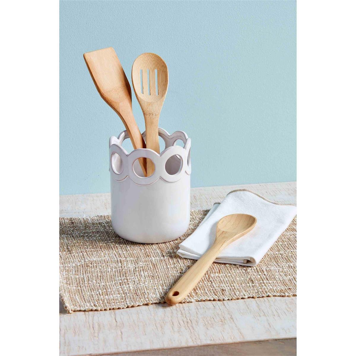 Scalloped Utensil Holder - The Season Boutique