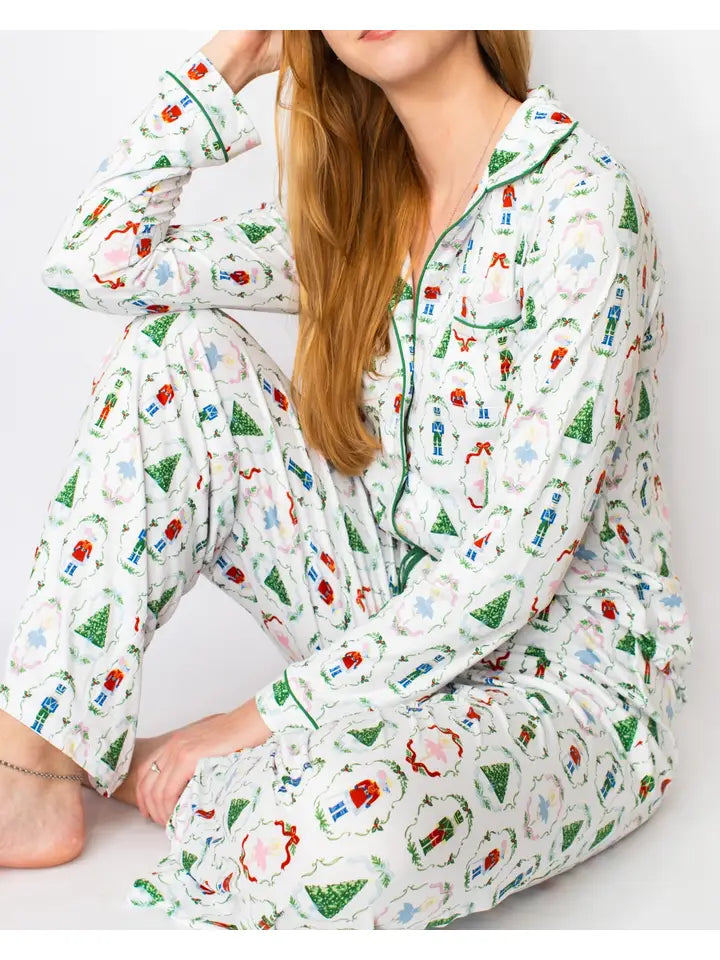 Nutcracker Waltz Sleep Pants White/Multi