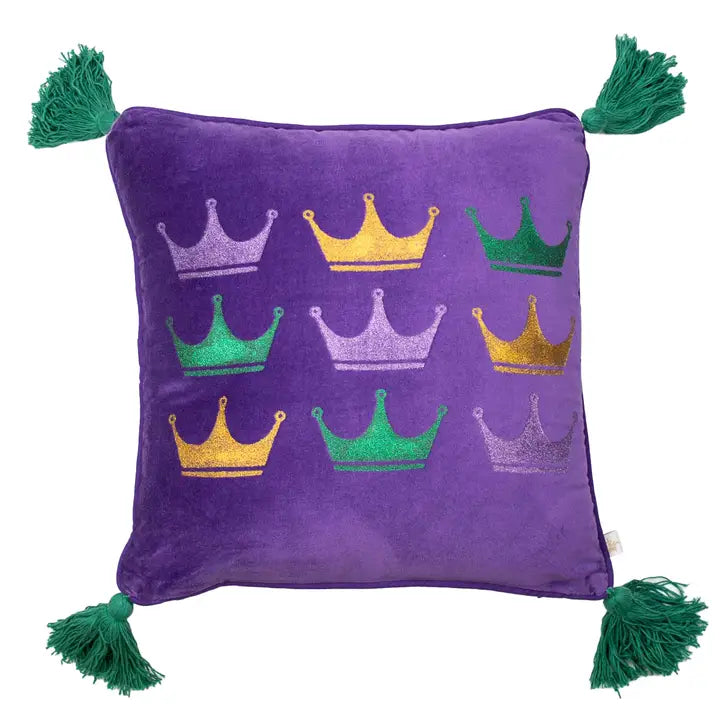Victoria Crown Pillow Purple/Yellow/Green
