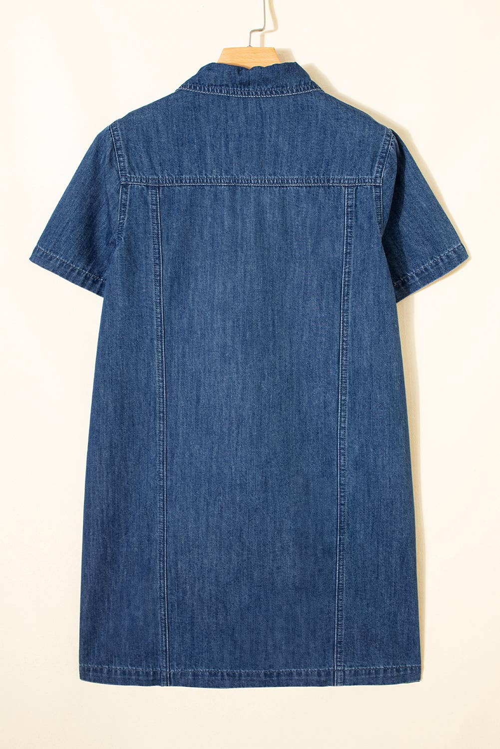 Collared Mini Denim Dress